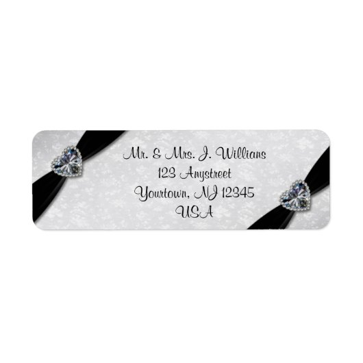 Étiquette Damask 60e anniversaire de Mariage (Devant)