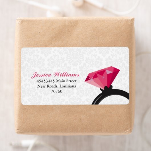 Étiquette Damask Bling (En situation)