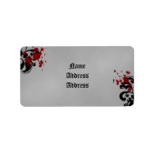 Étiquette Damask Halloween mariage (Devant)