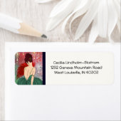 Étiquette Dame Art déco avec bijoux - BIANCA : passé de Noël (En situation)