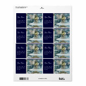 ÉTIQUETTE DAME AVEC UNICORN (Feuille entière)