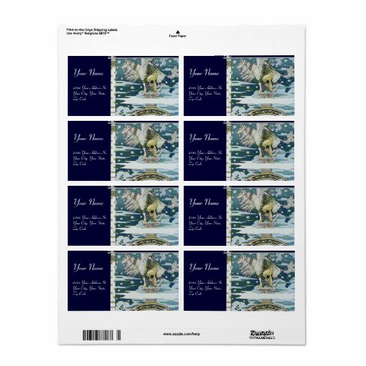 ÉTIQUETTE DAME AVEC UNICORN (Feuille entière)