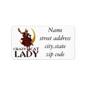 Étiquette Dame du Crazy Cat (Devant)