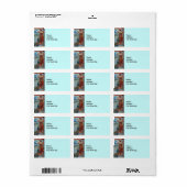 Étiquette Dame et paon (Feuille entière)