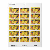 Étiquette Dame Gustav Klimt avec ventilateur (Feuille entière)