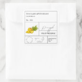 Étiquette d'ananas apothecaire (Sac)