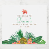 Étiquette d'ananas tropical (Étiquettes simples)