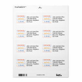 Étiquette Dance Sing Live (Feuille entière)