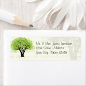 Étiquette Dancing Blooms Green Tree Adresse (En situation)
