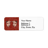 Étiquette Dancing Pig Antique Cute Danseuse (Devant)