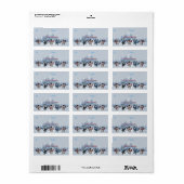 Étiquette Dancing Snowmen Tags cadeaux (Feuille entière)