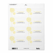 Étiquette Dandelions jaunes (Feuille entière)