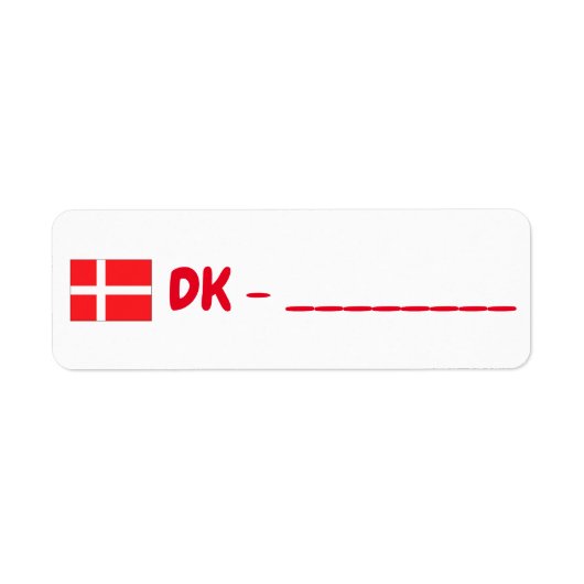 Étiquette Danemark (Devant)