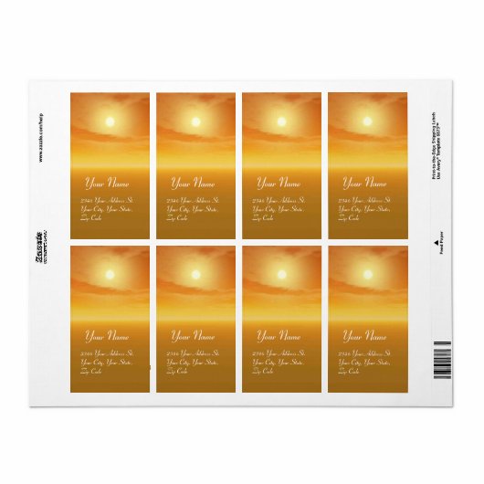 ÉTIQUETTE DANGER D'OR (Feuille entière)