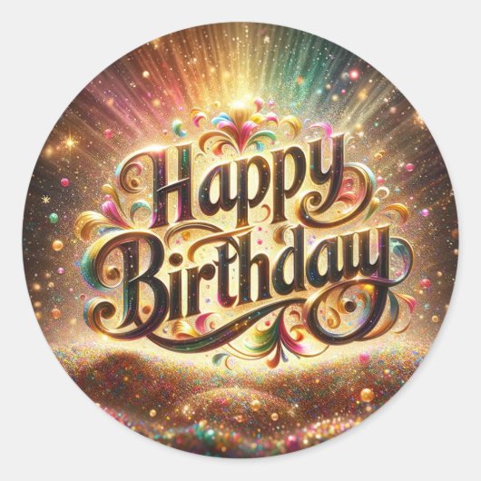 étiquette d'anniversaire (Devant)