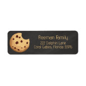Étiquette d'anniversaire Lait & Cookies – Cookie a (Devant)
