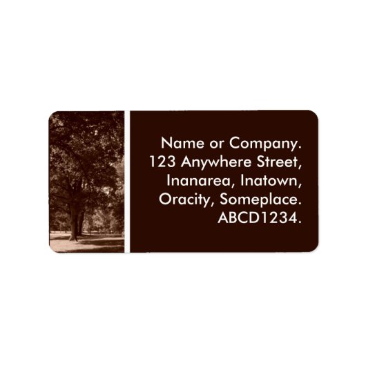 Étiquette Dans le parc (Devant)