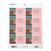 Étiquette DANSE CARNIVALE Vénétie Masquerade Ball (Feuille entière)