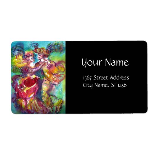 Étiquette DANSE CARNIVALE Vénétie Masquerade Ball (Devant)