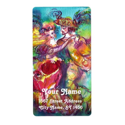 Étiquette DANSE CARNIVALE Vénétie Masquerade Ball (Devant)