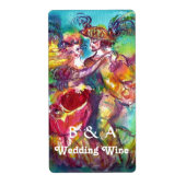 Étiquette DANSE CARNIVALE Vin Mariage mascarade vénitienne (Devant)