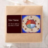 ÉTIQUETTE DANSE DES HONEY BEES AVEC QUATRE ÉLÉMENTS (En situation)