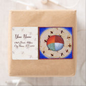 ÉTIQUETTE DANSE DES HONEY BEES AVEC QUATRE ÉLÉMENTS (En situation)