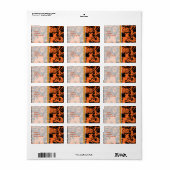 Étiquette Danse vintage de sorcière diable d'Halloween (Feuille entière)