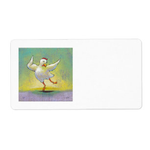 Étiquette Danseur heureux coloré mignon d'art d'amusement d