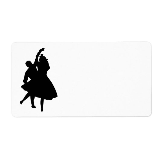 ÉTIQUETTE DANSEURS DE SILHOUETTE (Devant)