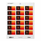 Étiquette Danseurs Kwanzaa (Feuille entière)