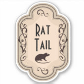 Étiquette d'apothecaire de queue de rat (Devant)