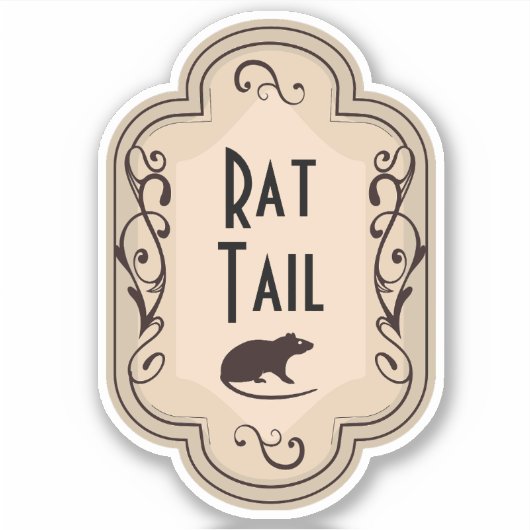 Étiquette d'apothecaire de queue de rat (Devant)