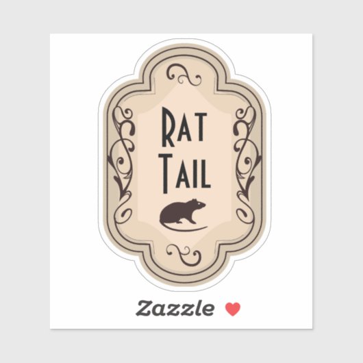 Étiquette d'apothecaire de queue de rat (Feuille)