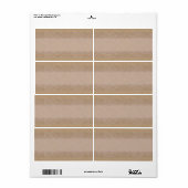 Étiquette d'apothecaire floral beige (Feuille entière)