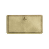 Étiquette d'apposition d'élégance simple moyen (Devant)