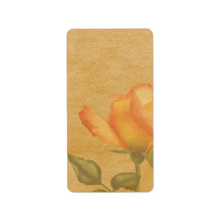 Étiquette d'appothécaire Rose moyen