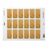 Étiquette d'appothécaire Rose moyen (Feuille entière)