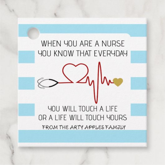 étiquette d'appréciation de l'infirmière (Devant)