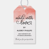 Étiquette D'Aquarelle De Corail Fabriquée Avec Amo (Devant)