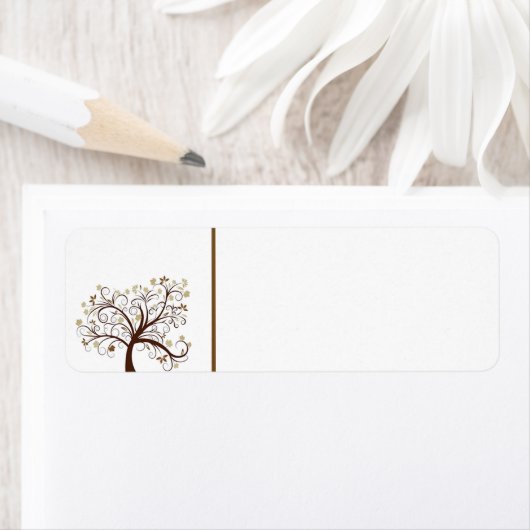 Étiquette d'arbre d'automne (En situation)