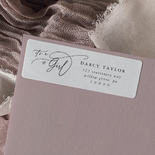 Étiquette DARCY Boho Girl Baby shower retour Adresse Étiquet