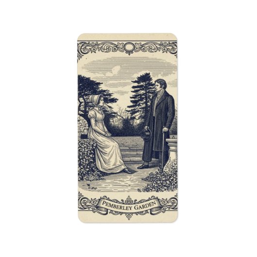 Étiquette Darcy et Elizabeth (Devant)