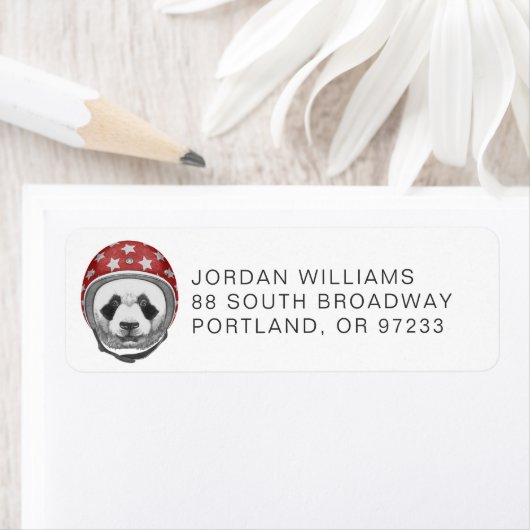 Étiquette Daredevil Panda | Ajouter Votre Nom (En situation)