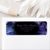 Étiquette Dark Amethyst Boho Witch Crystals Return Address (En situation)