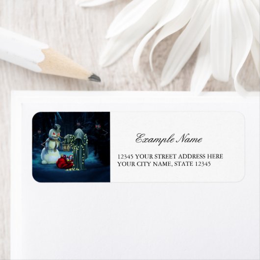 Étiquette Dark christmas time (En situation)