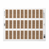 Étiquette Dark Kraft Adresse de retour Sirop d'érable Nutrit (Feuille entière)