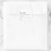 Étiquette d'armature de lavande blanche moderne (Sac)