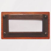 Étiquette d'armoire de fichier de bois (Design 2)