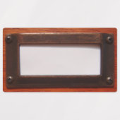 Étiquette d'armoire de fichier de bois (Design 1)